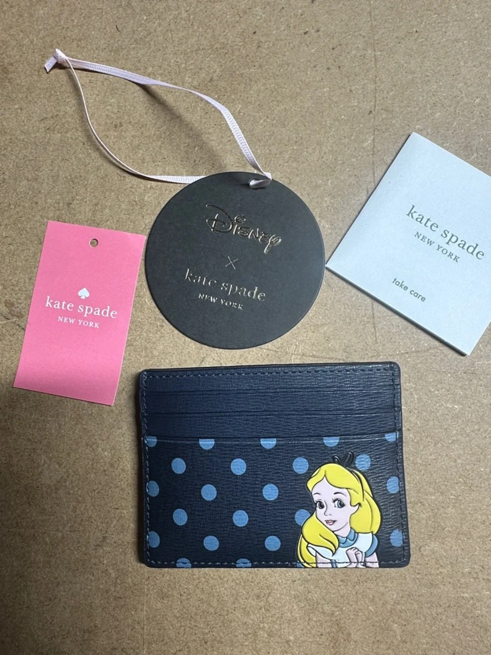 Nwt Kate spade Alice and wonderland card holder